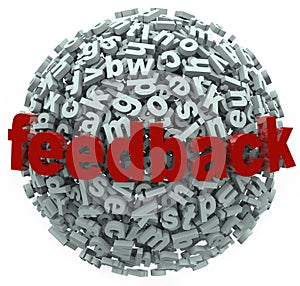 Feedback 3D Sphere Letters Input Comments photo