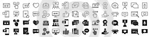 Feedback excellent icons collection in two different styles