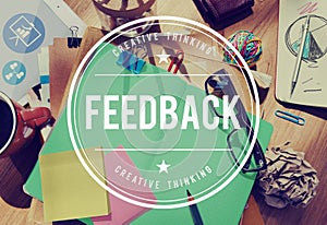 Feedback FAQ Commenting Evaluate Opinion Reply Concept photo