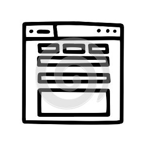 feedback form line vector doodle simple icon