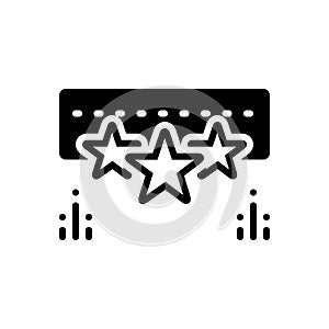 Black solid icon for Feedback, testimonials and survey