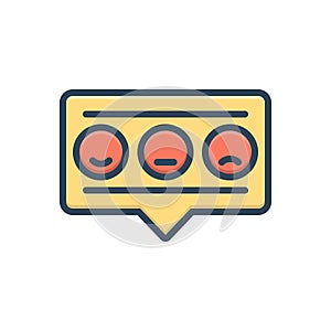 Color illustration icon for Feedback, opinion and survey