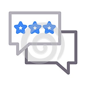 Feedback vector color line icon