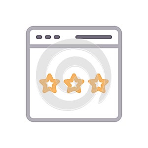 Feedback vector color line icon