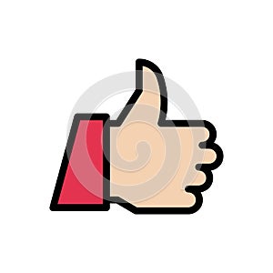 Feedback vector color line icon