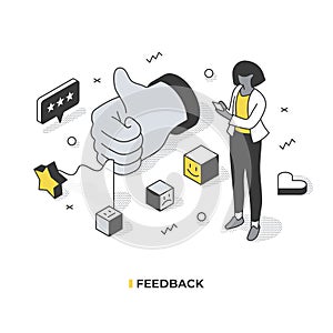 Feedback Isometric Illustration