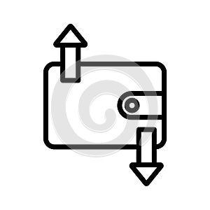 Expenditure  Line Style vector icon which can easily modify or edit photo