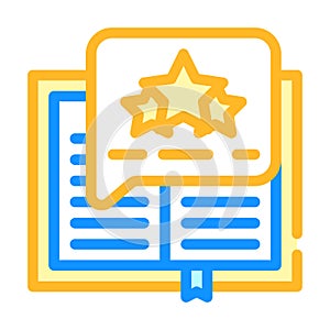 Feedback review book color icon vector illustration photo