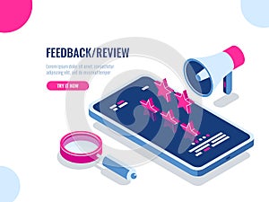 Feedback and review on mobile application, recommendation message, reputation on the Internet, mobile digital