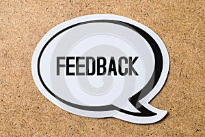 Feedback speech bubble