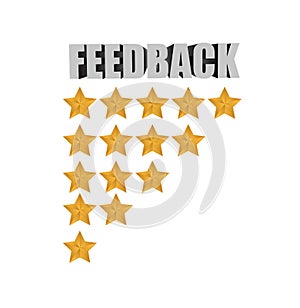 feedback stars list illustration design