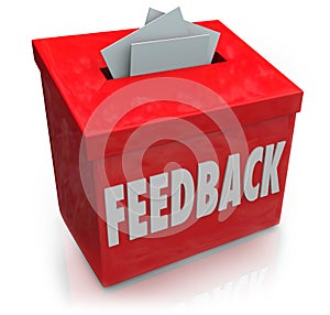 Feedback Suggestion Box Collecting Thoughts Ideas photo