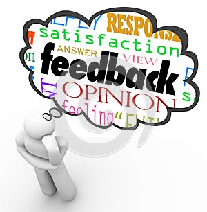 Feedback Thought Cloud Thinker Review Opinion Comment photo