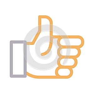Feedback vector color line icon