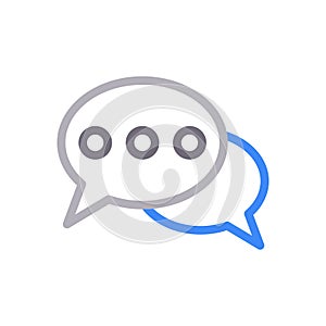 Feedback vector color line icon