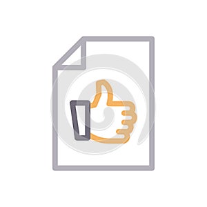 Feedback vector color line icon