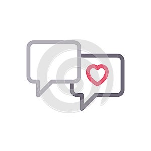 Feedback vector color line icon