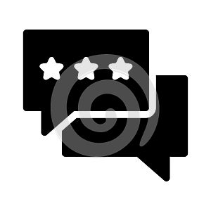 Feedback vector glyph flat icon