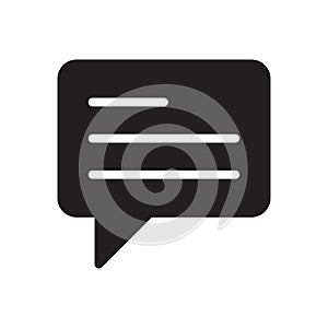 Feedback vector glyph flat icon