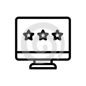 Feedback vector thin line  icon