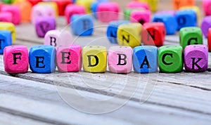 Feedback word on table