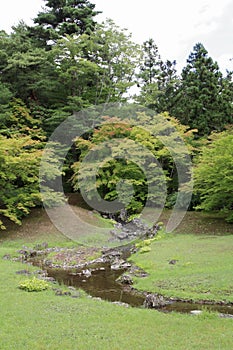 Feeder stream of Motsu temple in Hiraizumi