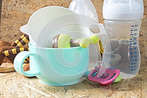 Feeding baby accessories - bottles, teats