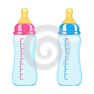 Feeding bottle illustration isolated on white background