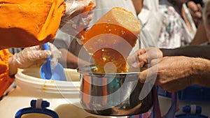 Feeding homeless porridge