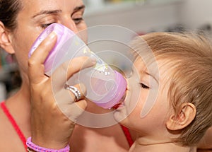 Feeding. Mother. Baby. Eating. Bottle. Cute