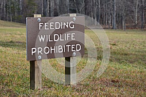 Feeding Wildlife Prohibited