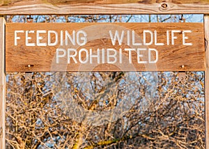 Feeding Wildlife Prohibited