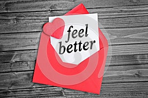 Feel better word photo