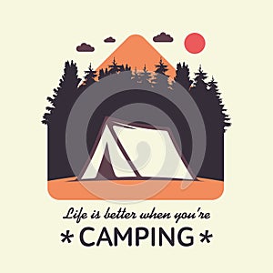 Outdoor lifestyle. Travel the world. Camping. photo