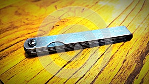 Feeler Gauge For Measurement. Engine Measurement Tool