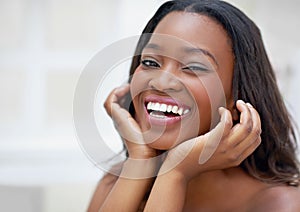 Feeling fabulously fresh. A young woman during her daily beauty ritual.