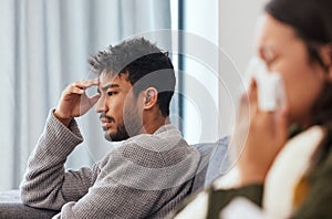 Feeling overwhelmed, your counsellor may be able to help. a couple having an argument during a counseling session with a