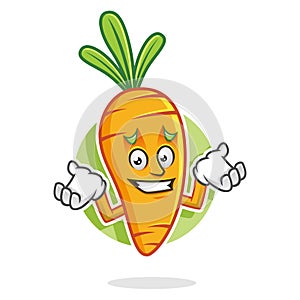 Feeling sorry Carrot mascot, Carrot character, Carrot cartoon