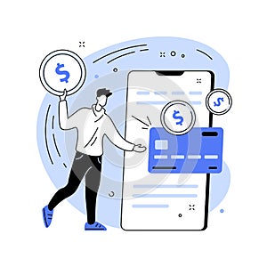 Fees and funding abstract concept vector illustration.