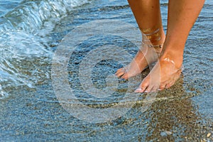 Feet on the beach