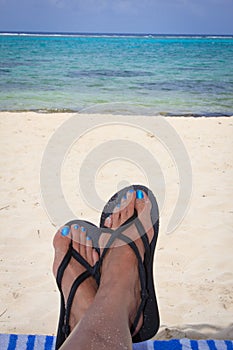 Feet at the beach