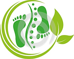 Feet, Chiropractor Logo, Orthopedics Logo, Physiotherapy Logo, Massage Logo, Icon