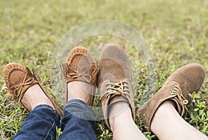 The feet closeup