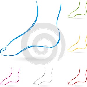 Feet, colored, physiotherapy, occupational therapy