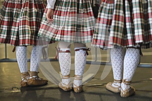 Feet of girls dancers from the ethnographic group