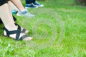 Feet on the grass