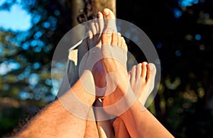 Feet in hammock