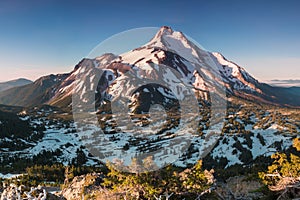 At 10,492 feet high, Mt Jefferson is Oregon`s second tallest mountain.Mount Jefferson Wilderness Area, Oregon