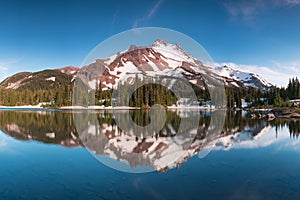 At 10,492 feet high, Mt Jefferson is Oregon`s second tallest mountain.Mount Jefferson Wilderness Area, Oregon