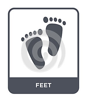 feet icon in trendy design style. feet icon isolated on white background. feet vector icon simple and modern flat symbol for web